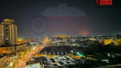 صورة جوية لمدينة حلب ليلاً