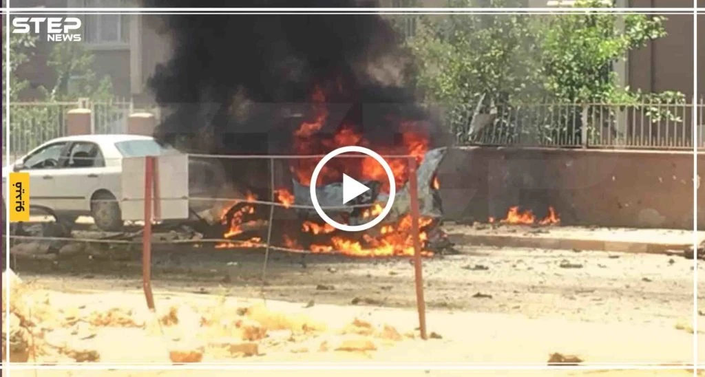 شاهد بالفيديو انفجار سيارة في الريحانية التركية والسبب الغاز !!