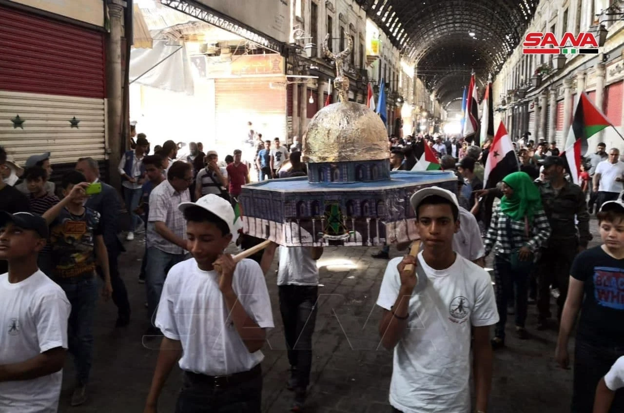 بمناسبة يوم القدس العالمي.. مسيرة لأنصار النظام السوري في العاصمة دمشق ودول عربية أخرى تعلن تضامنها
