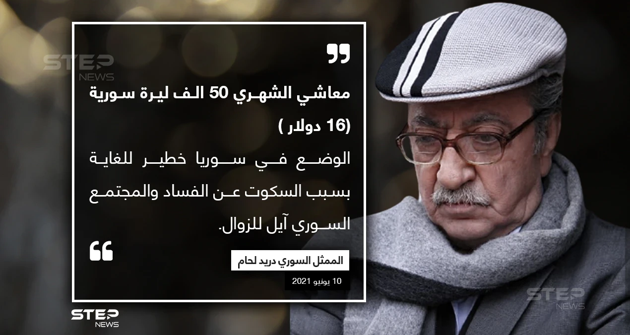 الفنان السوري الموالي للنظام "دريد لحام" ، يثير الجدل بتصريحات في لقاء متلفز مع "اندبندنت عربية"