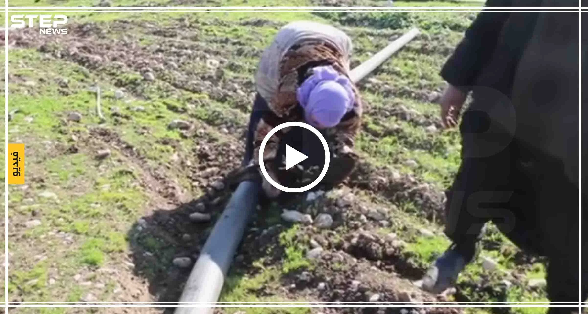 بالفيديو|| أم مفجوعة تجمع أشلاء طفلها الذي قضى بغارة حربية روسية جنوبي حلب