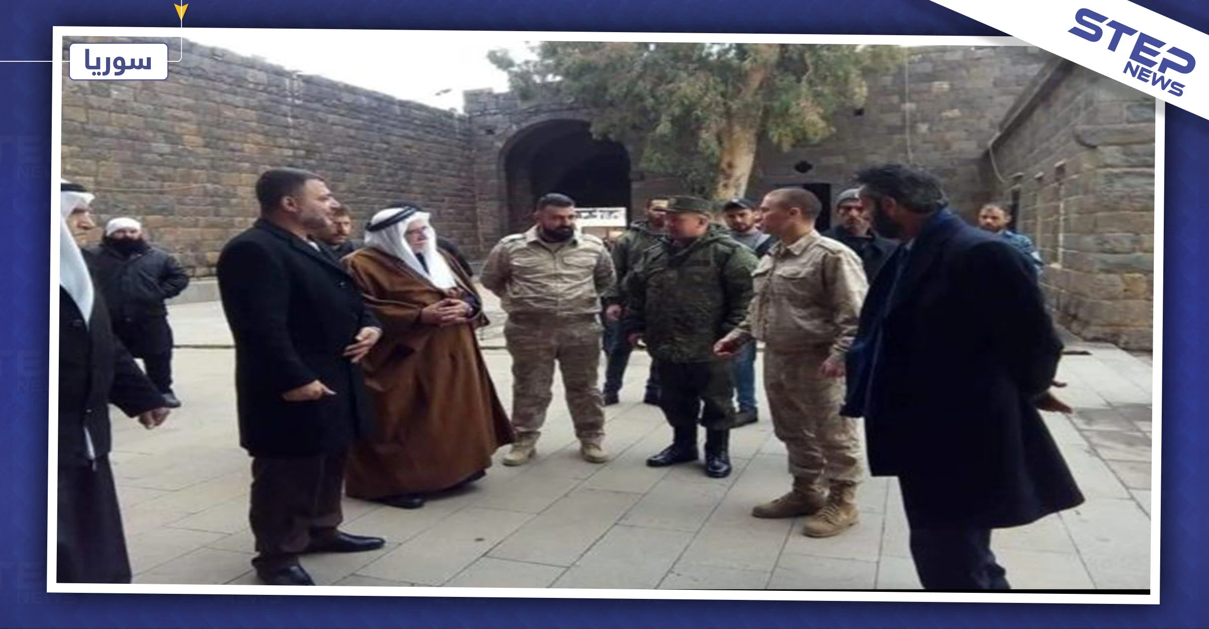ضابط روسي رفيع يزور السويداء.. ويلتقي أحد وجهائها