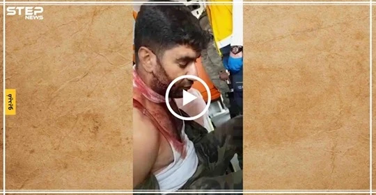 شاهد بالفيديو|| عنصر من قوّات "نبع السلام" يُحقق مع ضابط بجيش الأسد ممن أسروا برأس العين
