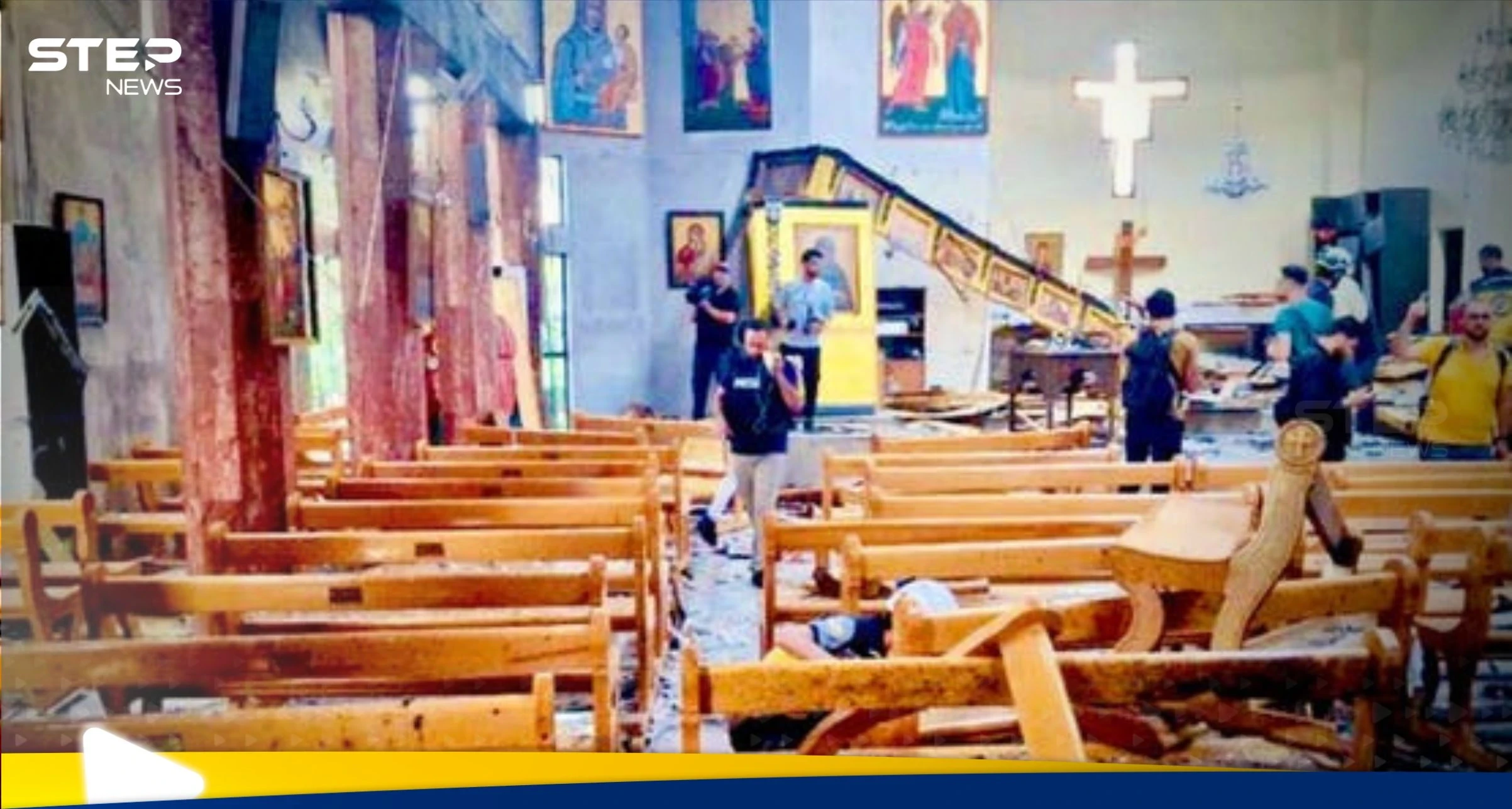 "بطل الكنيسة" يشغل السوريين.. ماذا فعل مع المهاجم الذي اقتحم مار إلياس بدمشق