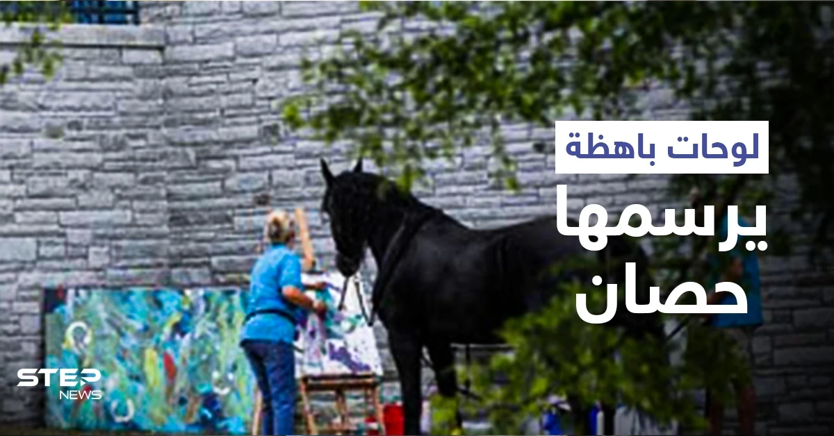 من متمرد إلى فنان موهوب.. الحصان الرسام يبيع لوحاته بأسعار باهظة ومدربته تروي قصته