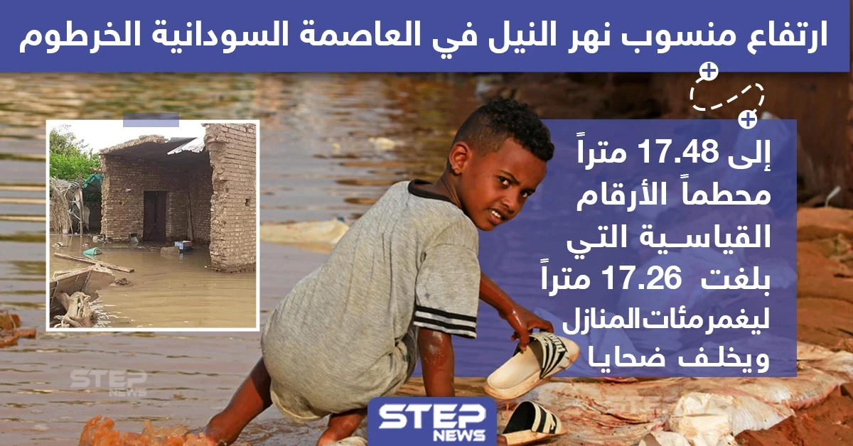 ارتفاع منسوب نهر النيل بشكل كبير في العاصمة السودانية الخرطوم
