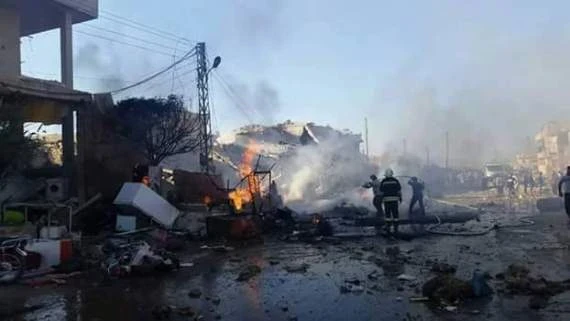 امرأة تُفجّر نفسها بمبنى حكومة الإنقاذ بإدلب، ومستشار رئيسها يُعلّّق لستيب