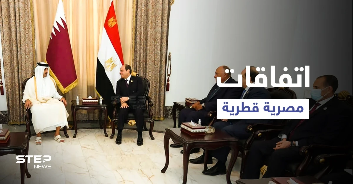اتفاقات بين أمير قطر ورئيس مصر في قمة ثلاثية على هامش مؤتمر بغداد