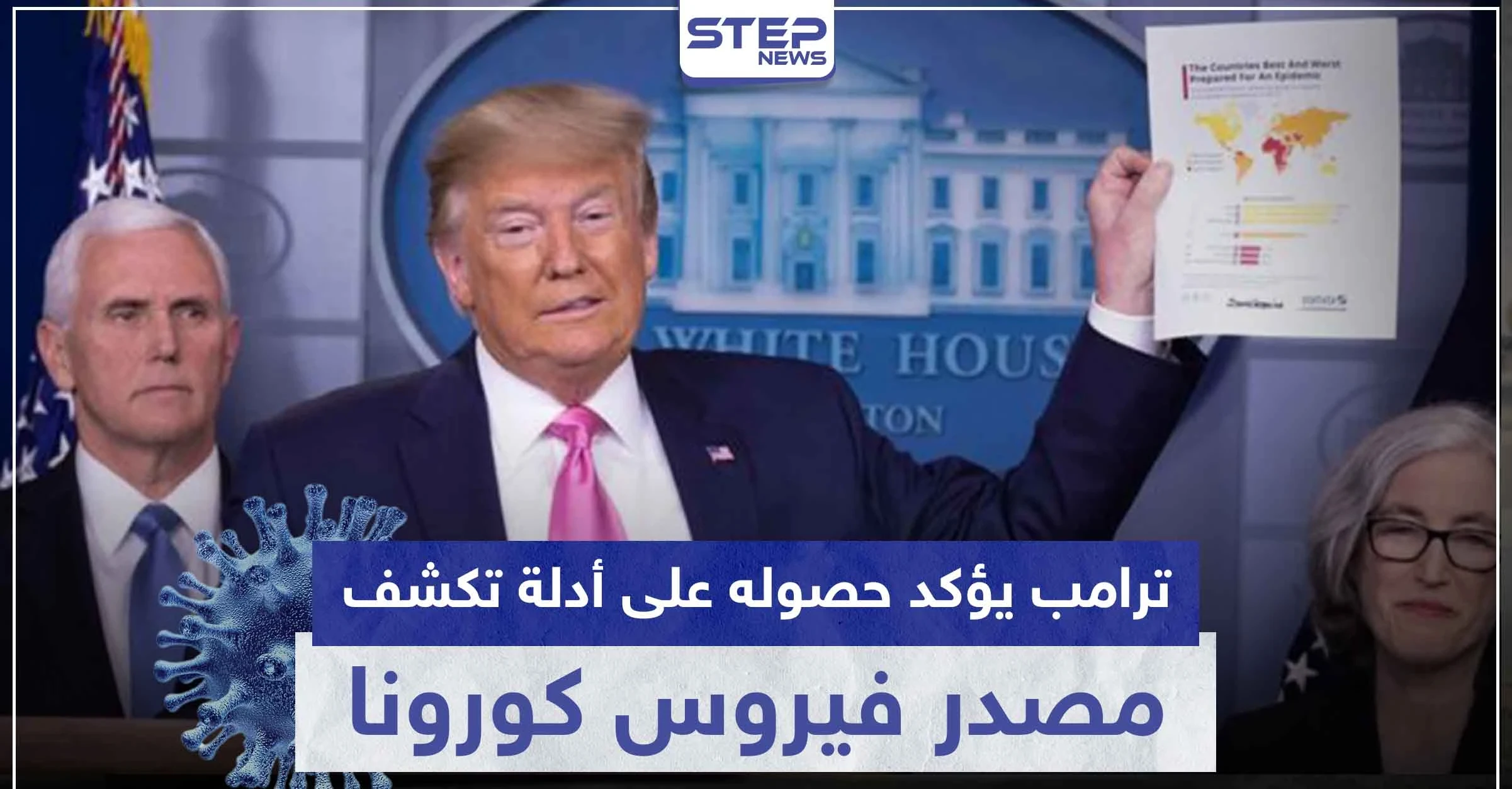 ترامب يؤكد حصوله على أدلة تكشف مصدر فيروس كورونا المستجد