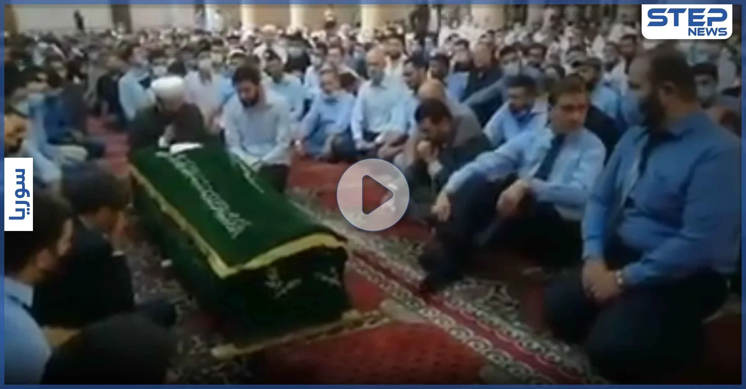 بالفيديو|| ممثلاً للأسد يشارك بتشييع محمد عدنان الأفيوني.. وإمام مسجد في اعزاز يعزي به