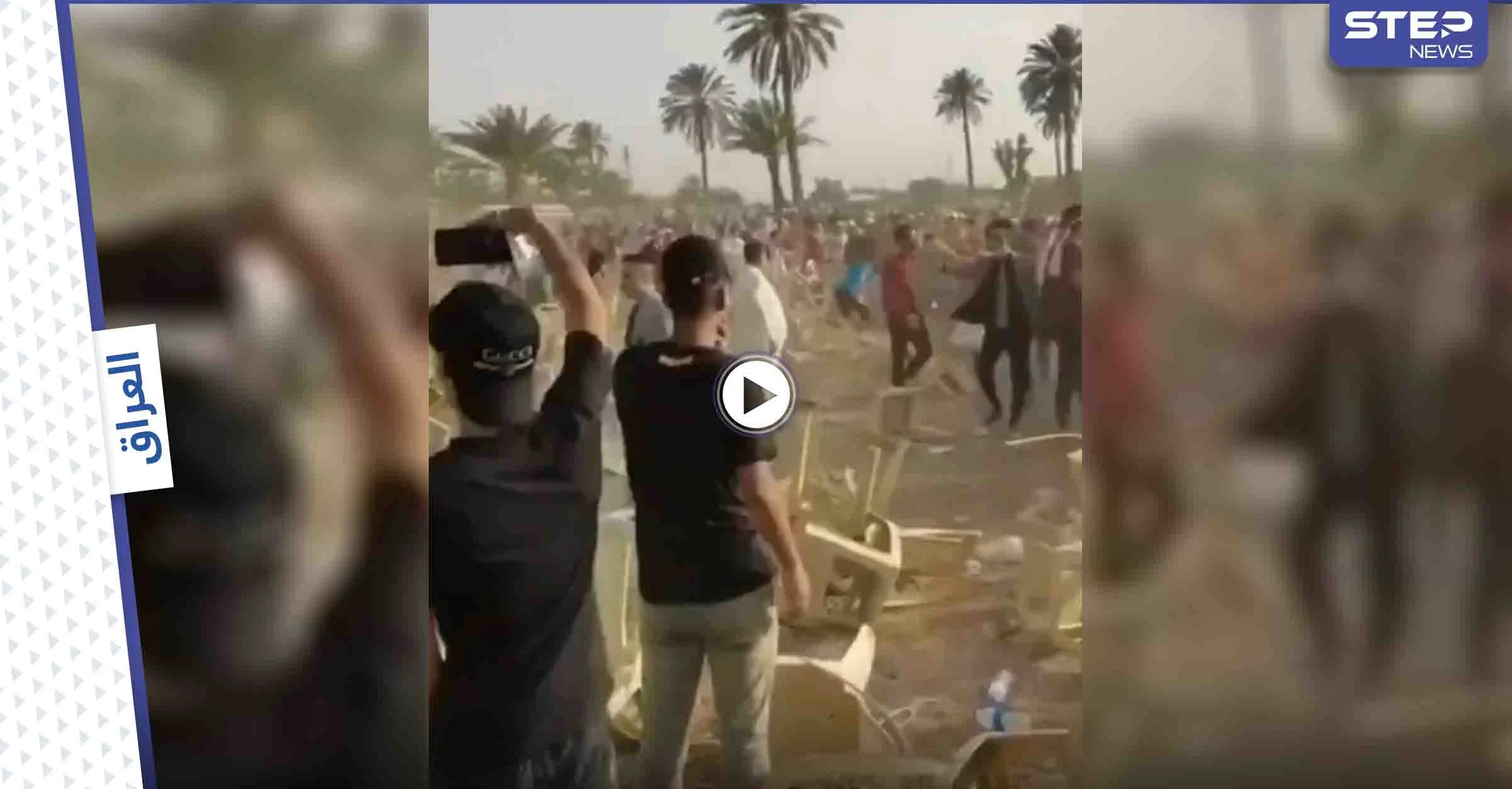 بالفيديو|| "معركة أم الكراسي"... الأهالي يطردون مرشحي الانتخابات البرلمانية العراقية