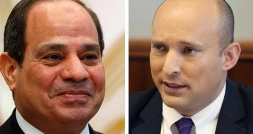الرئيس المصري عبد الفتاح السيسي يلتقي نفتالي بينيت رئيس الوزراء الإسرائيلي لبحث ملفات هامّة