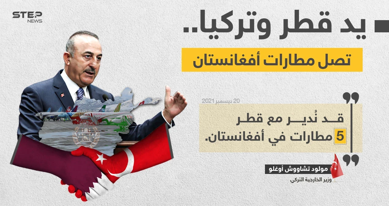 وزير خارجية تركيا (مولود تشاووش أوغلو)، يلمح إلى نيّة قطر وتركيا؛ إدارة 5 مطارات في أفغانستان.