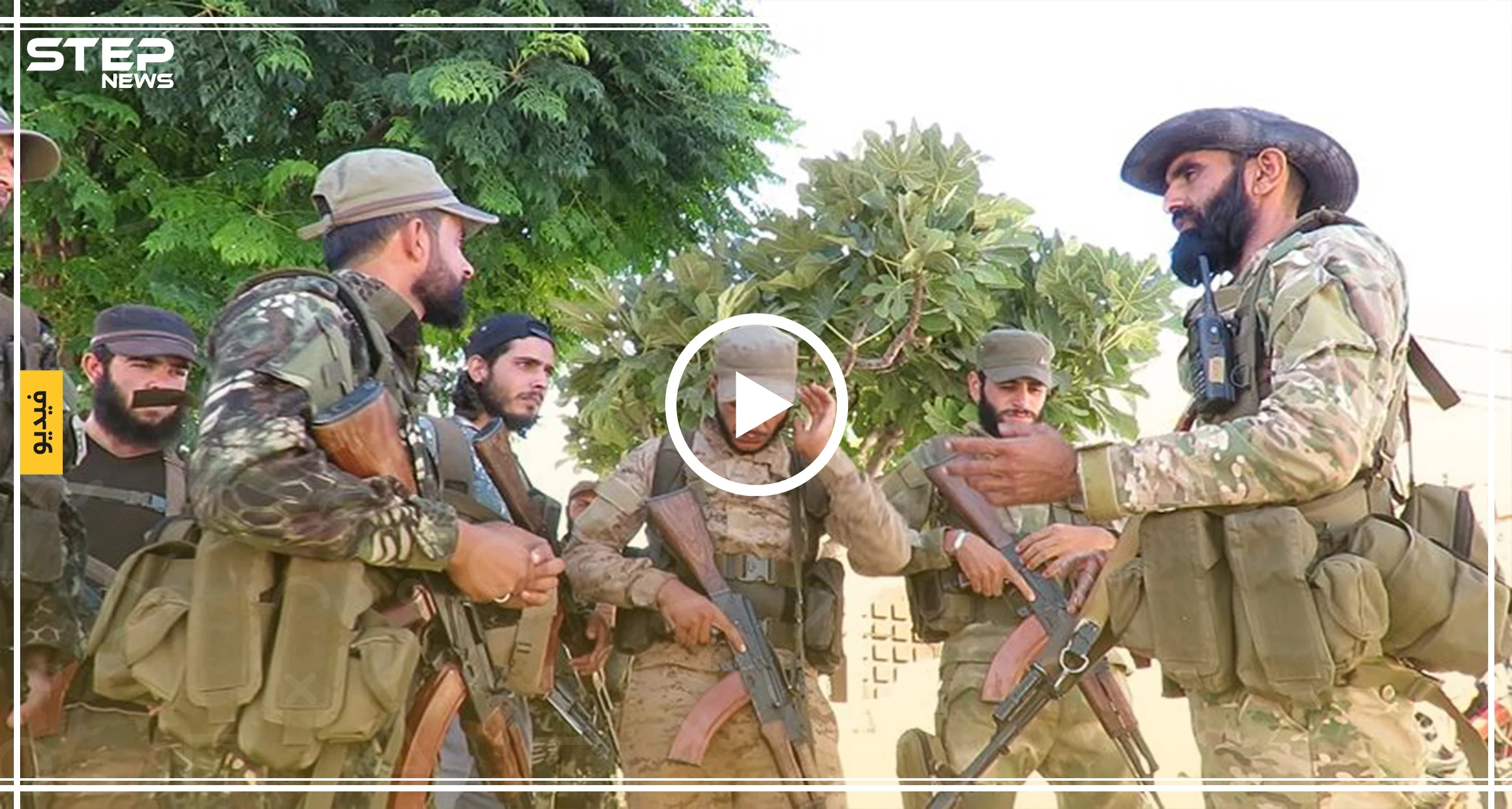 جانب من تجهيزات قوات المعارضة خلال التوجه لقتال النظام على محاور خان شيخون جنوب ادلب