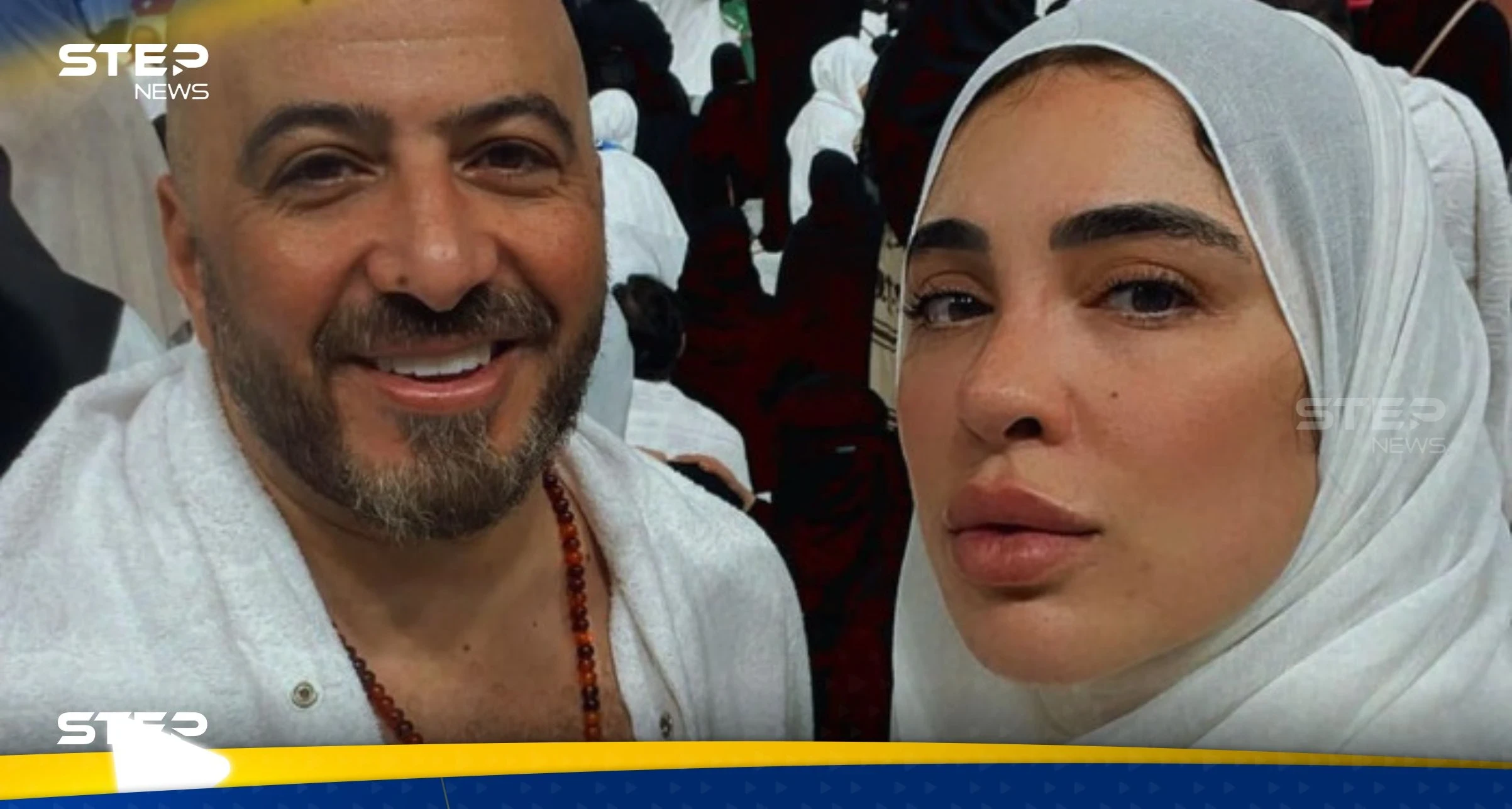 ظهرت بأظافر صناعية وتاتو.. زوجة المخرج مجدي الهواري تثير الجدل أثناء أدائها العمرة