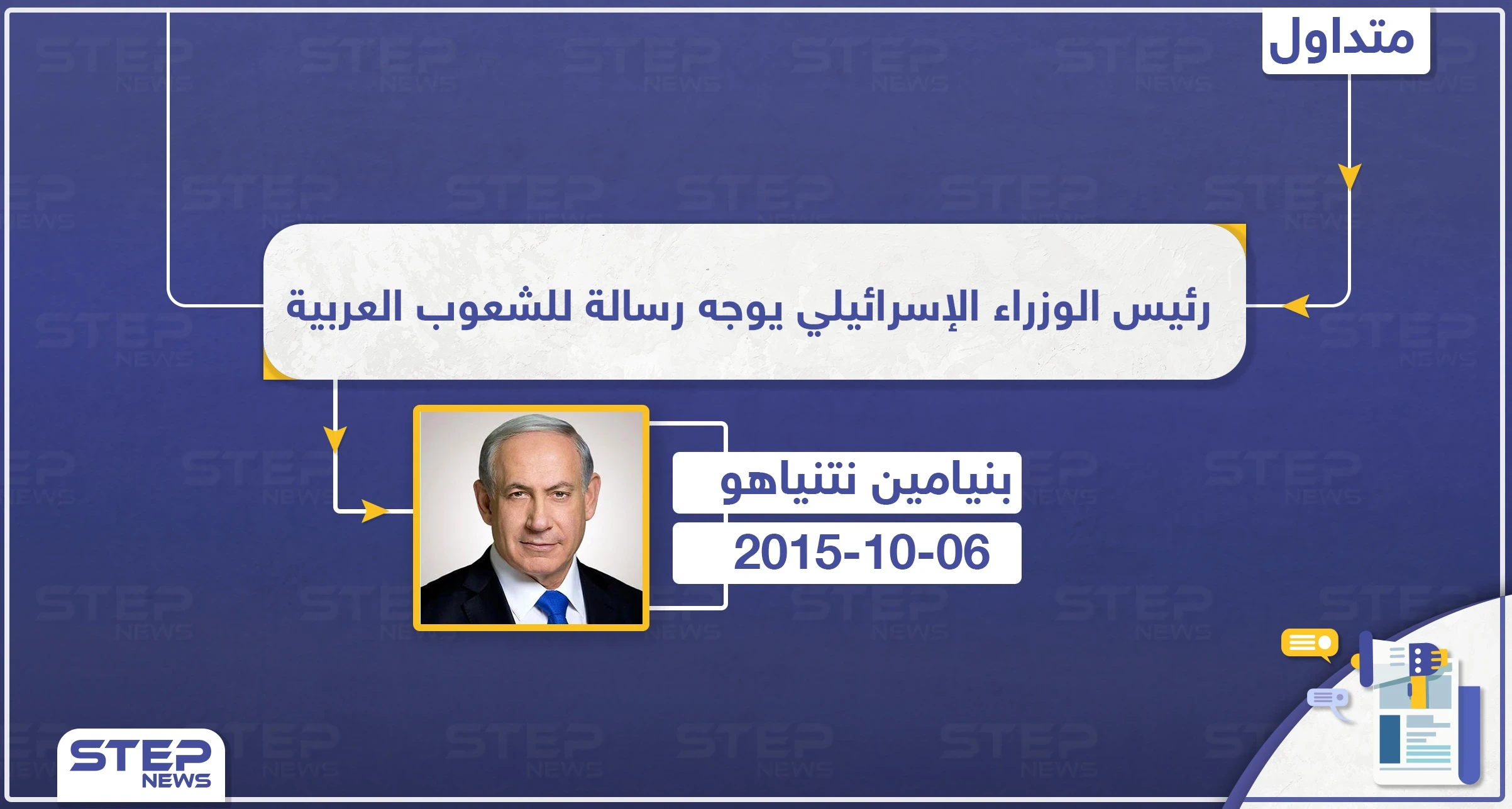 رئيس الوزراء الإسرائيلي يوجه رسالة للشعوب العربية