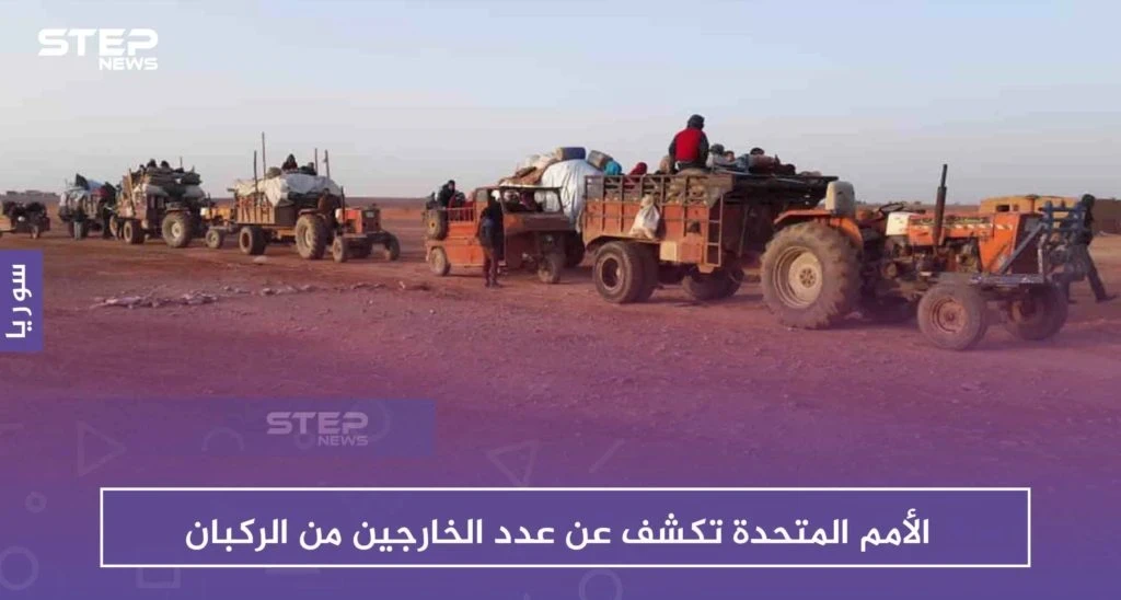 الأمم المتحدة تكشف عن عدد الخارجين من الركبان وأوضاع المتبقين فيه