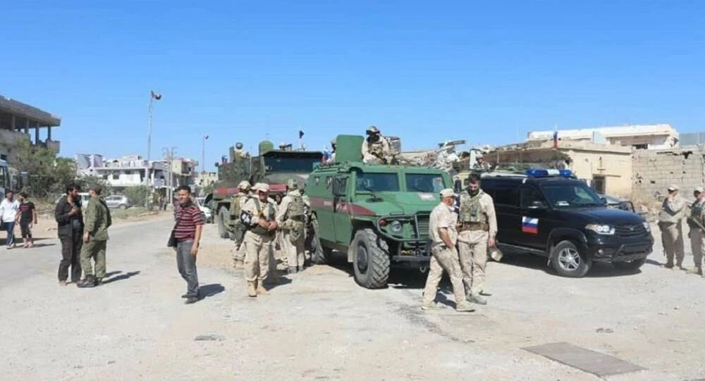 انفجار عبوة ناسفة على الأوتوستراد الدولي دمشق عمان بمدرعة روسية وسقوط جرحى