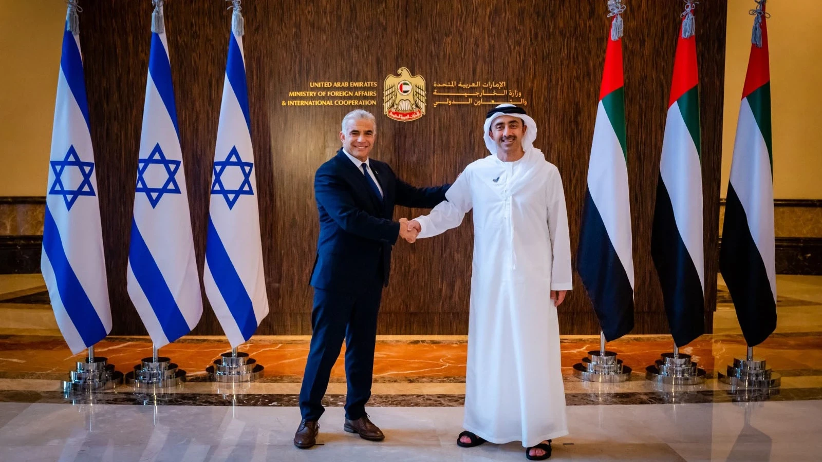 وزيرا خارجية الإمارات وإسرائيل يتفقان على عدة نقاط بينها ما يخص الصراع في الشرق الأوسط
