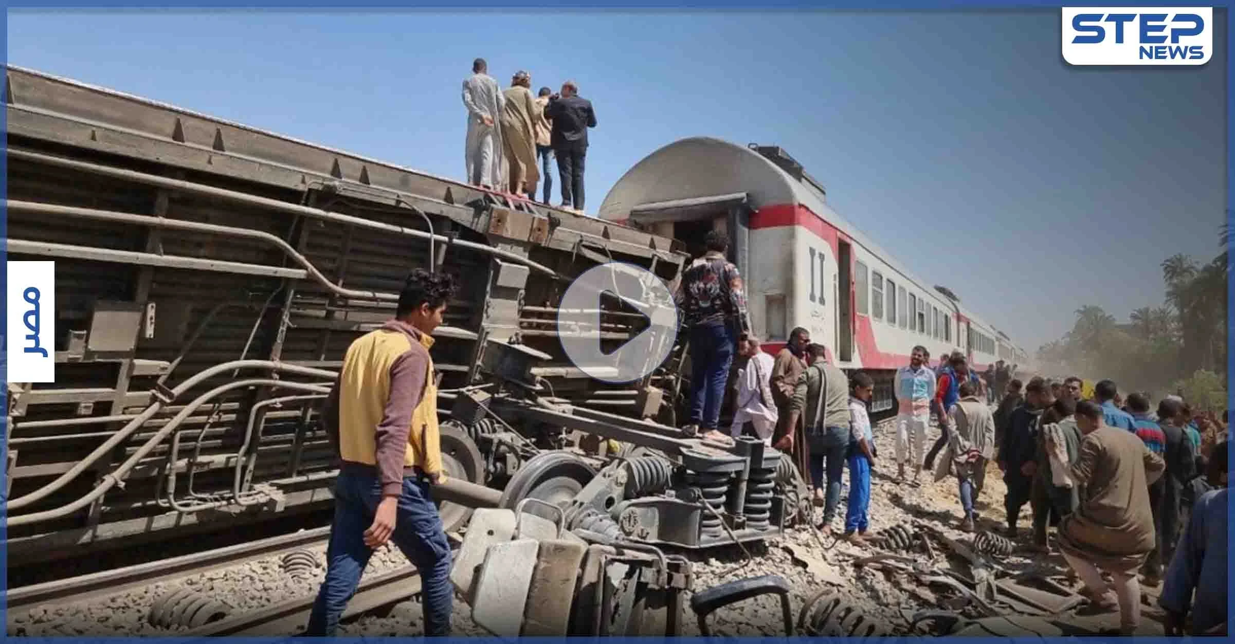 بالفيديو|| تصادم قطارين جنوب مصر يودي بحياة العشرات والحكومة المصرية تفتح تحقيقاً بالحادثة