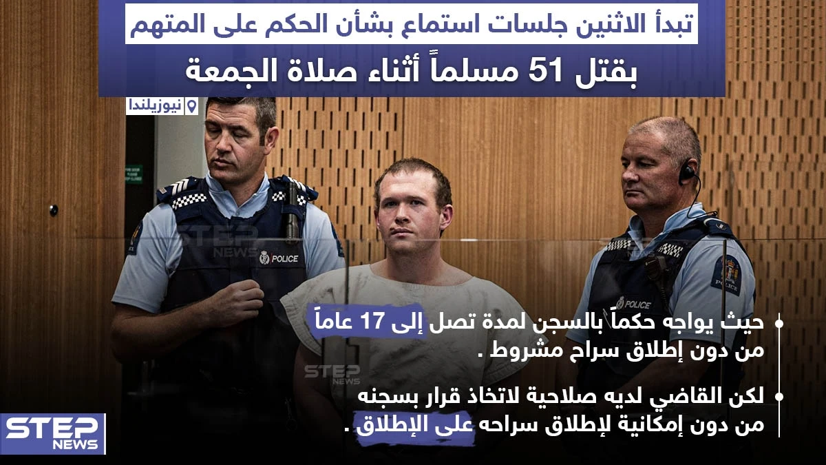 نيوزيلندا تستعد لإصدار حكمها بحق مرتكب مذبحة المسجدين