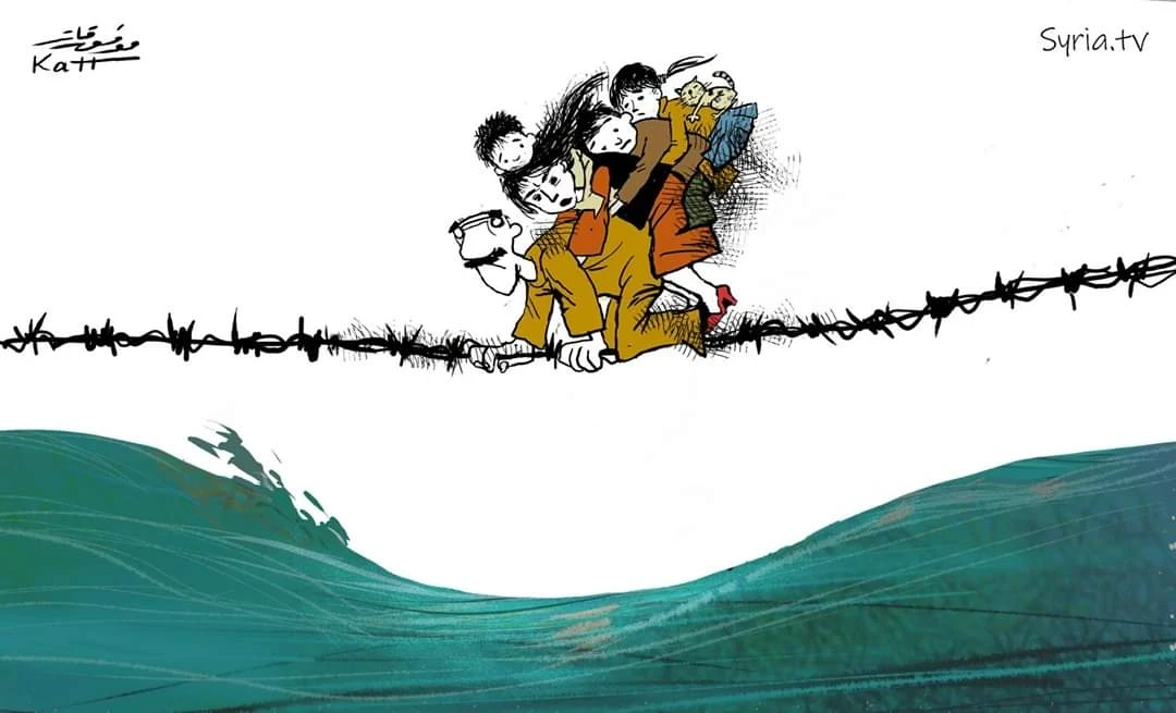 كاريكاتير || معاناة اللاجئين السوريين