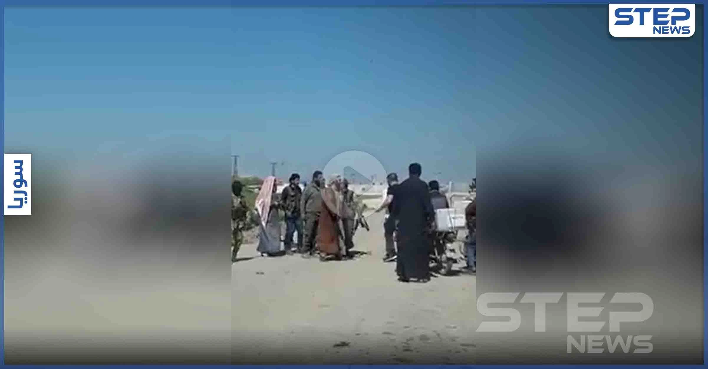 بالفيديو|| ضابط من الجيش التركي يعتدي على مدني سوري شمال الرقة