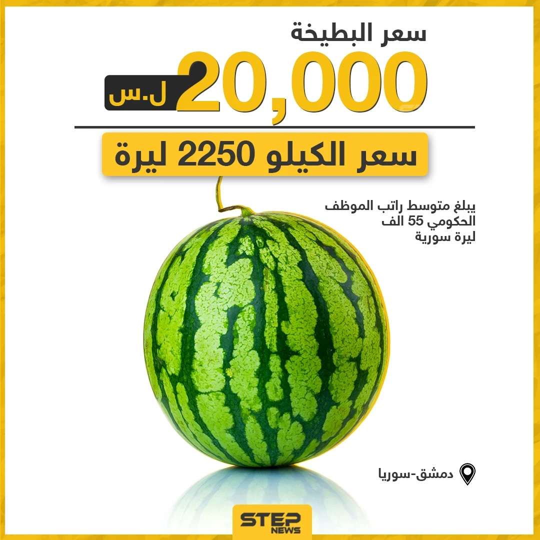 سعر البطيخة في دمشق.. ما سعرها في مدينتكم؟
