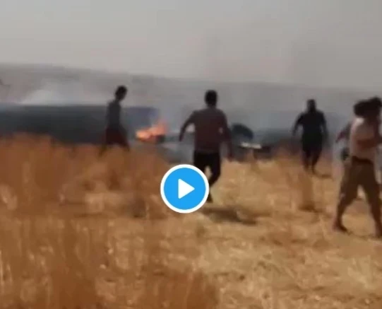بالفيديو|| لحظة إسقاط فصائل المعارضة طائرة استطلاع روسية ببلدة كفرنوران بريف حلب