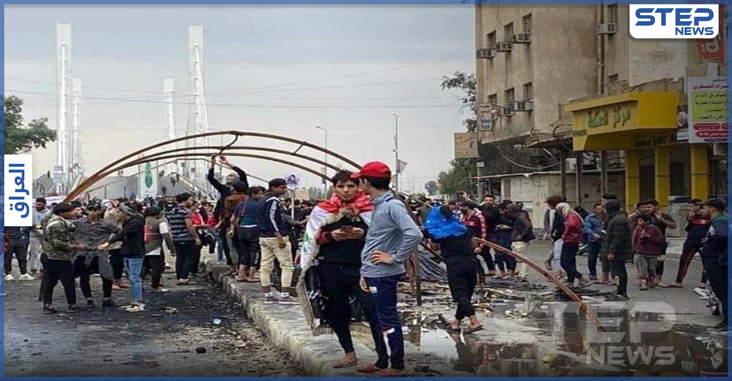 بالفيديو|| احتدام العنف في الناصرية جنوبي العراق لم يمنع المتظاهرين .. ومطالبات بإسقاط الكاظمي