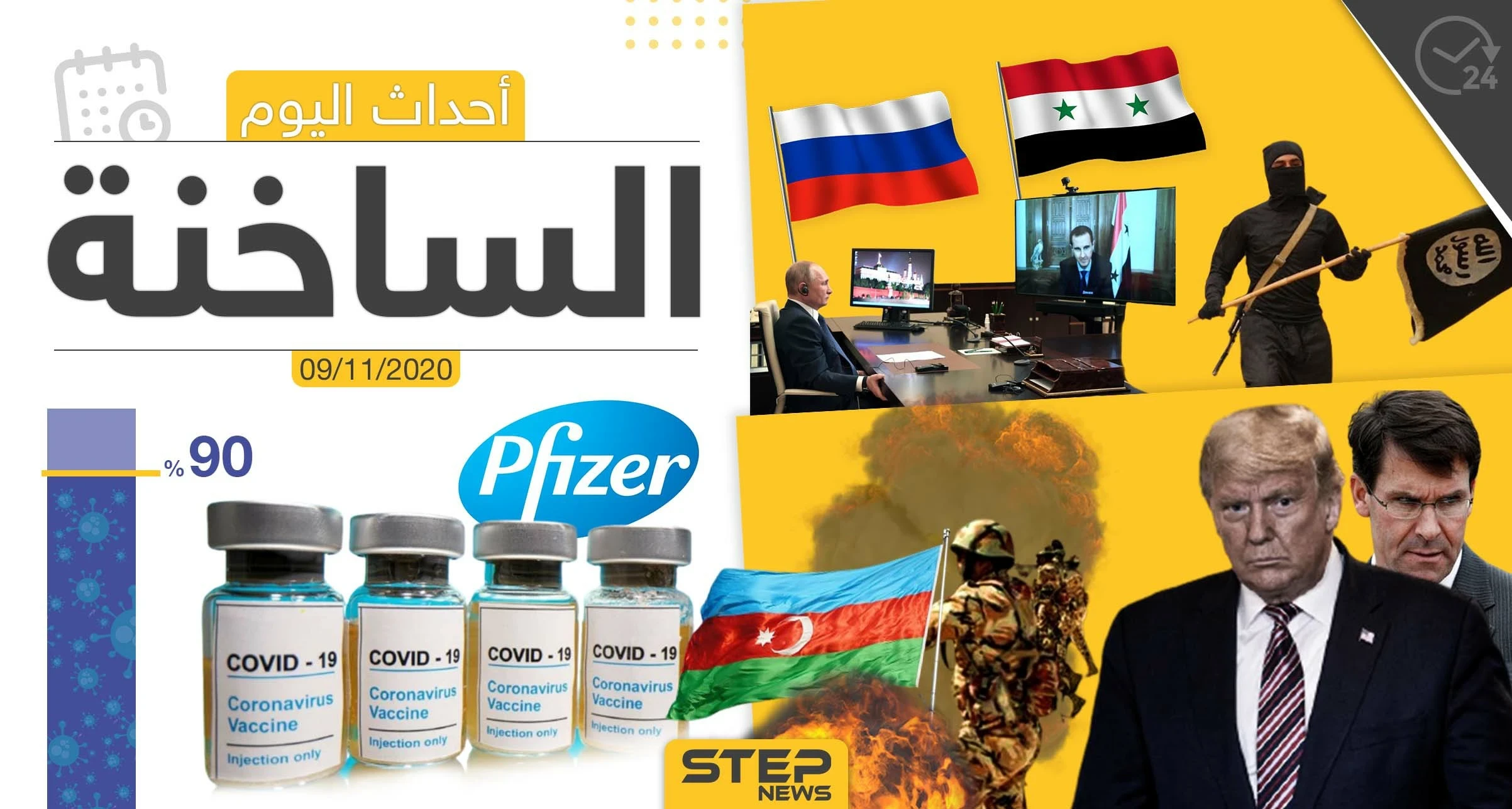 أهم أخبار اليوم في سوريا والعالم- الاثنين 09/11/2020
