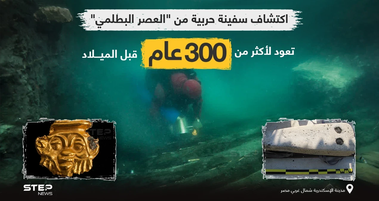 بعثة مصرية - فرنسية تعثر على حطام سفينة من العصر البطلمي الذي يمتد بين عامي(323 قبل الميلاد إلى 30 قبل الميلاد). بالإضافة لبقايا منطقة جنائزية إغريقية يعود تاريخها إلى بداية القرن الرابع قبل الميلاد، بمدينة هيراكليون الغارقة بخليج أبي قير بالإسكندرية.