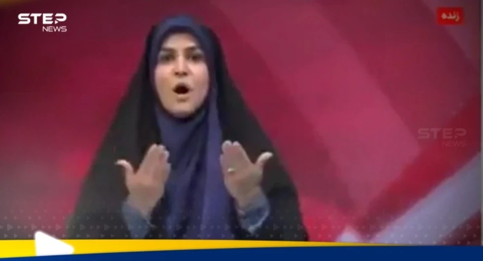 شاهد|| مذيعة تهرب أثناء بث مباشر بعد قصف إسرائيل للتلفزيون الإيراني
