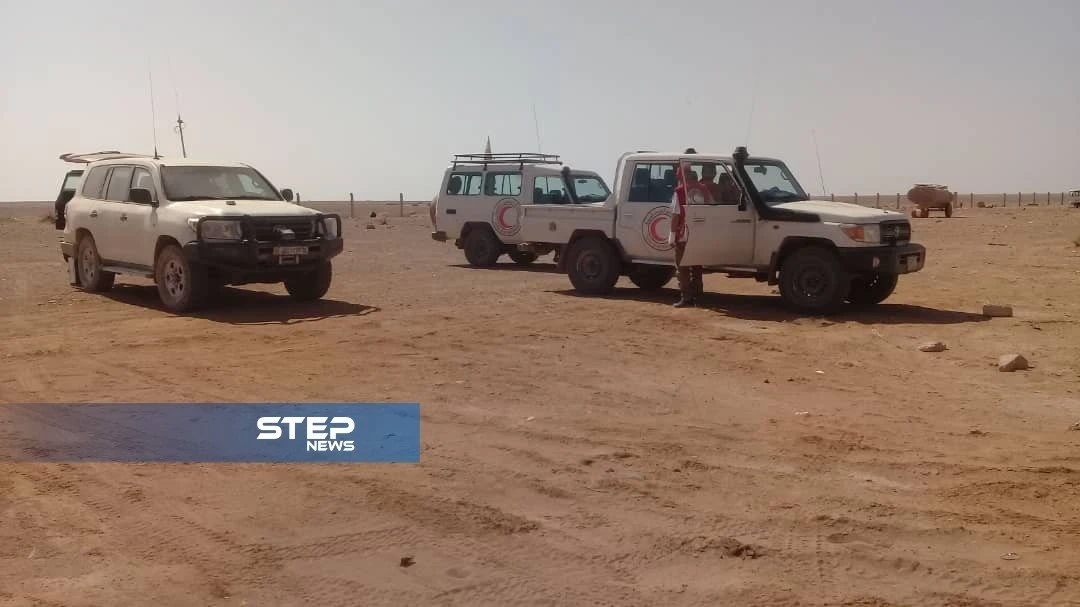 بالصور جانب من لقاء فريق الأمم المتحدة مع أهالي مخيم الركبان