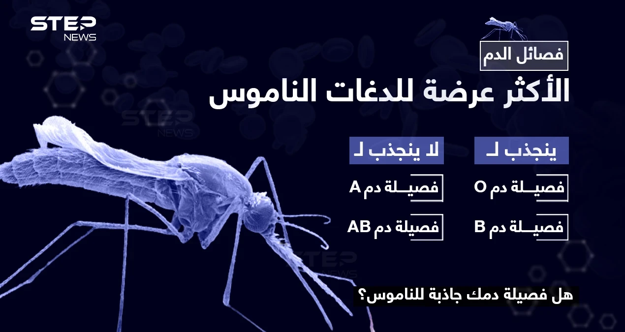تعرف على فصائل الدم الأكثر عرضة للدغات الناموس .. هل زمرة دمك منهم ؟