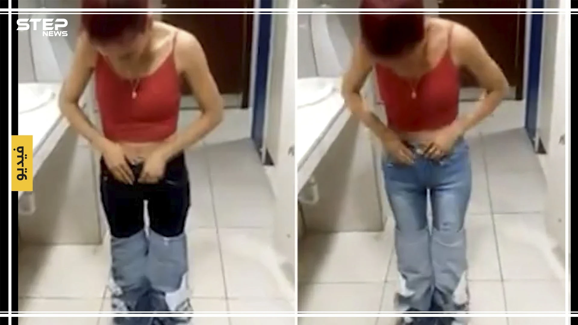 بالفيديو| موظفو محل ملابس يلقون القبض على سارقة سراويل مثيرة للعجب