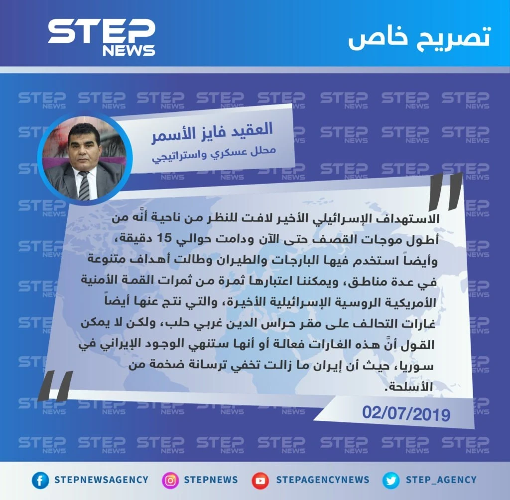 محلل عسكري: الغارات الإسرائيلية الأخيرة على سوريا هي الأضخم حتى الآن لكنها لن تنهي الوجود الإيراني