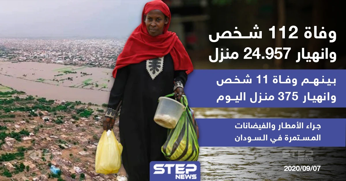 استمرار الأمطار والفيضانات في السودان وزيادة حصيلة الخسائر