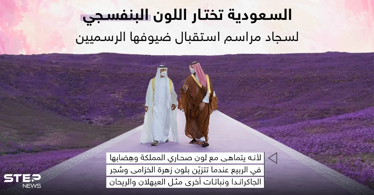السعودية تختار اللون البنفسجي كلون جديد لسجاد مراسم استقبال ضيوفها وزائريها