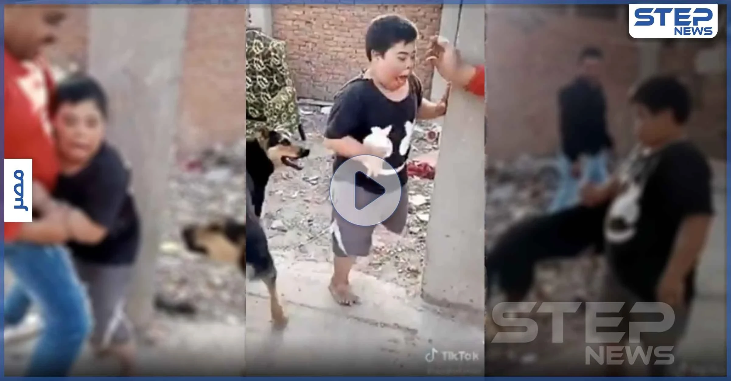 غضب مصري عارم على شابين أرهبا طفل من ذوي الاحتياجات الخاصة بكلب.. والسلطات تتحرك (فيديو)