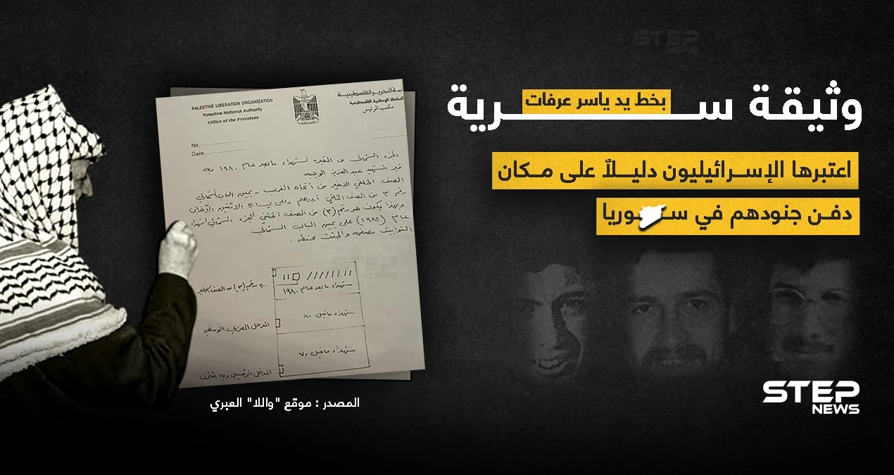 وثيقة منذ 20 عام بخط ياسر عرفات.. يعتبرها الإسرائيليون دليلاََ على مكان دفن جنودهم..إثر معركة السلطان يعقوب عام ١٩٨٢