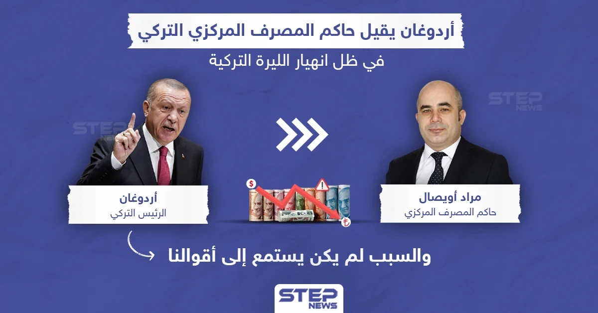 أردوغان يقيل حاكم المصرف المركزي التركي في ظل انهيار الليرة التركية