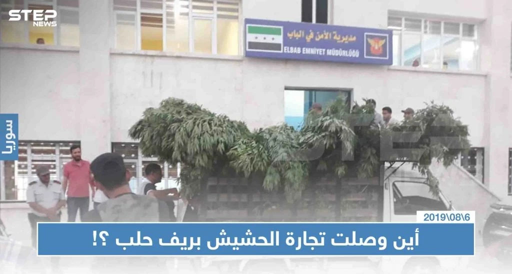 شرطة الباب تُصادر "حشيش" تازة قُطف للتو، فأين وصلت تجارة الحشيش بريف حلب!!