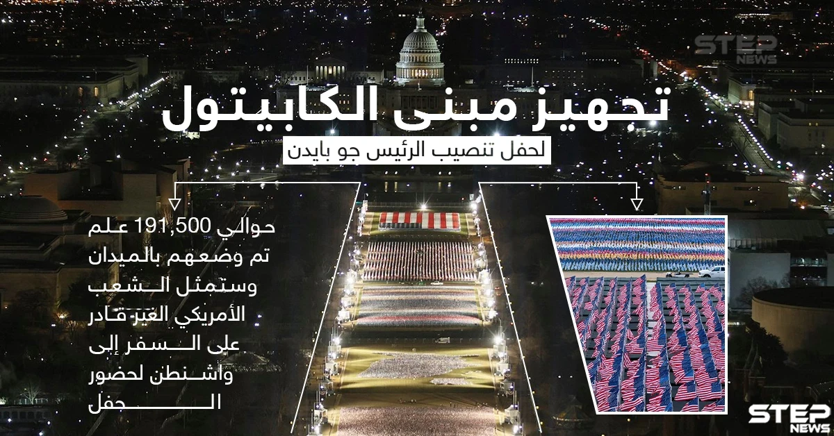 تجهيز مبنى الكابيتول عشيّة تنصيب الرئيس الأمريكي جو بايدن