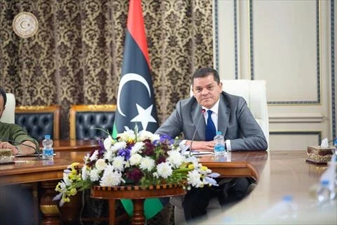رئيس الحكومة الليبية يتسلّم ديوان مجلس الوزراء بالعاصمة طرابلس