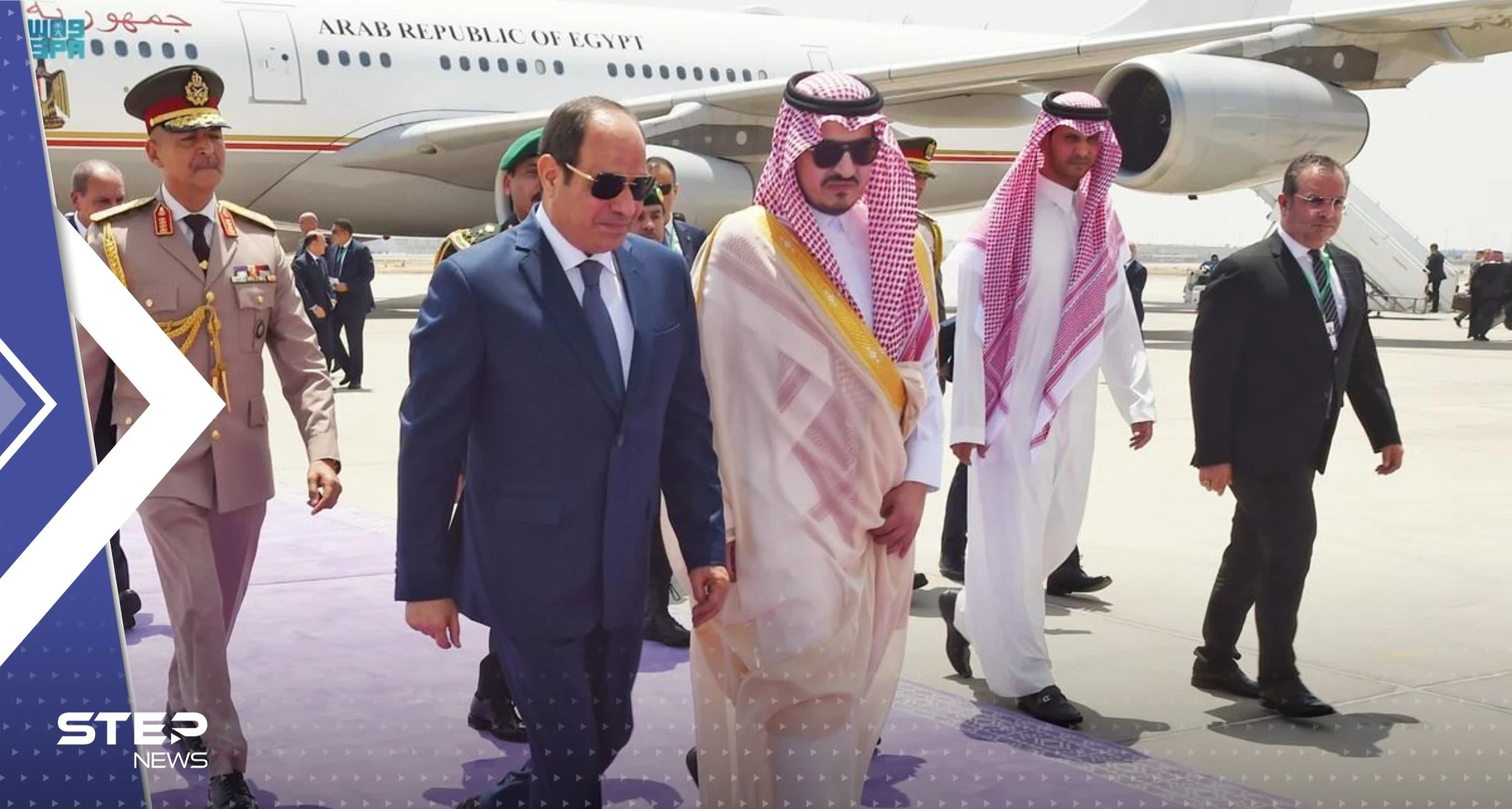 شاهد|| الرئيس المصري يصل جدة لحضور القمة العربية