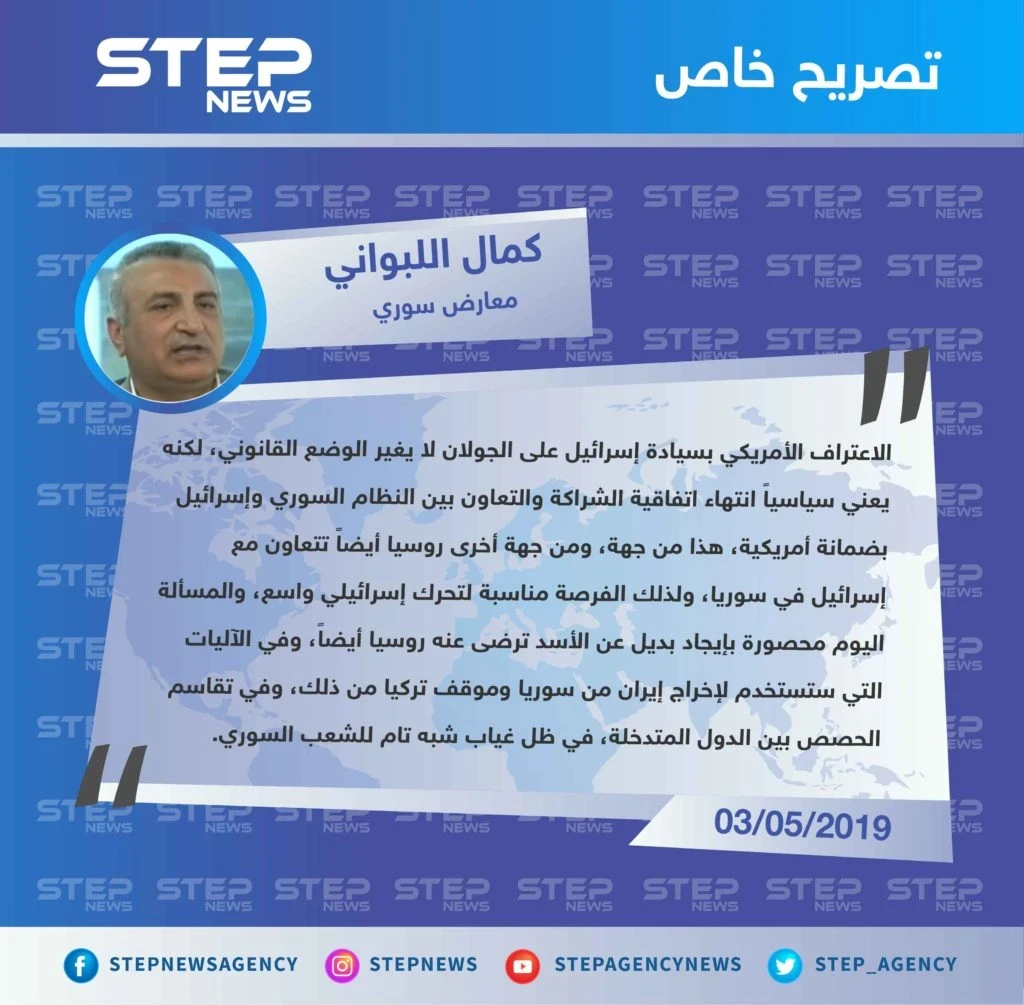 معارض سوري: المسألة اليوم محصورة بإيجاد بديل توافقي عن الأسد وإخراج إيران من سوريا
