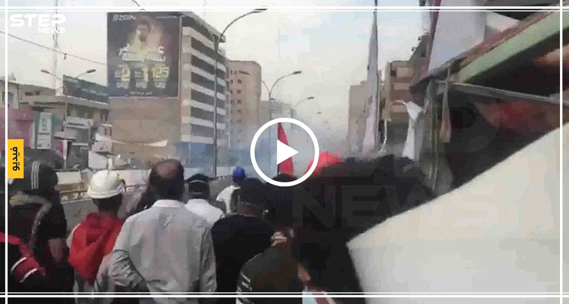 فيديو || مقتل 3 وإصابة 35 بقمع الأمن لمظاهرات بغداد