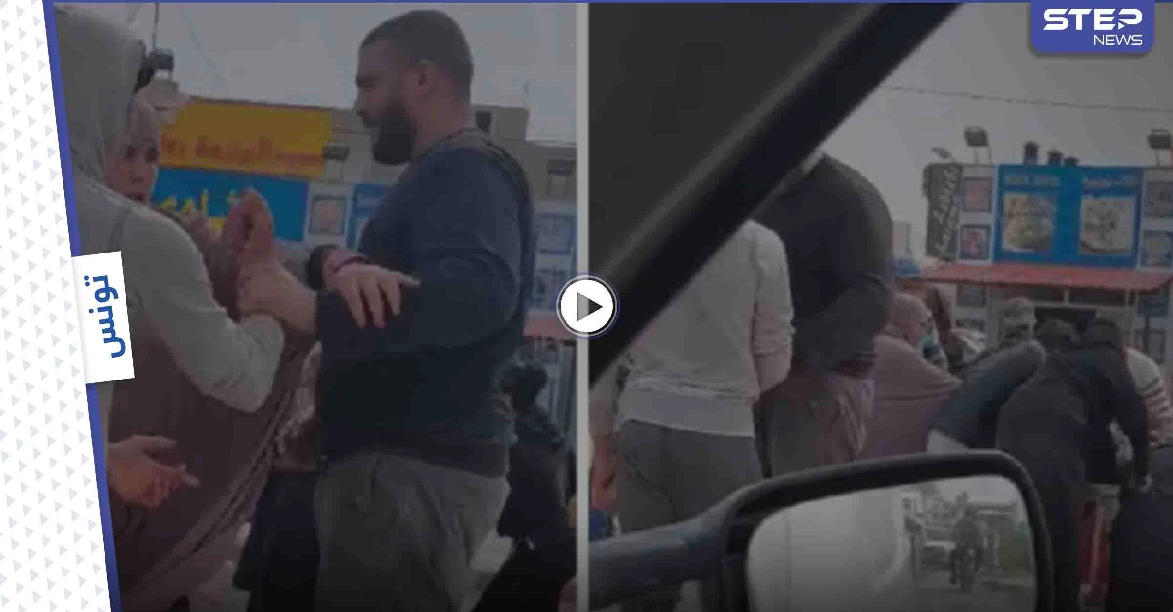 بالفيديو|| اندلاع شجار وتبادل للعنف بين مجموعة متسولين تونسيين وسوريين بمدينة سوسة