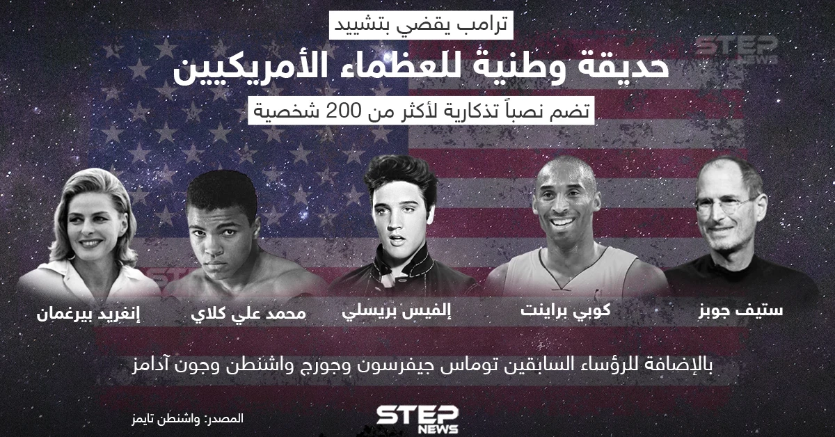ترامب يقضي بتشييد حديقة وطنية للعظماء الأمريكيين